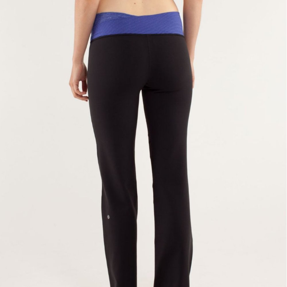 Lululemon Astro Pant Black/Tonka Stripe Pigment Blue 8 - Picture 2 of 16